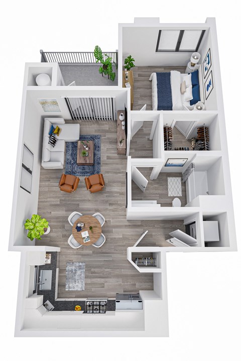 Unit C at Sierra Gateway Apartments, California, 95677